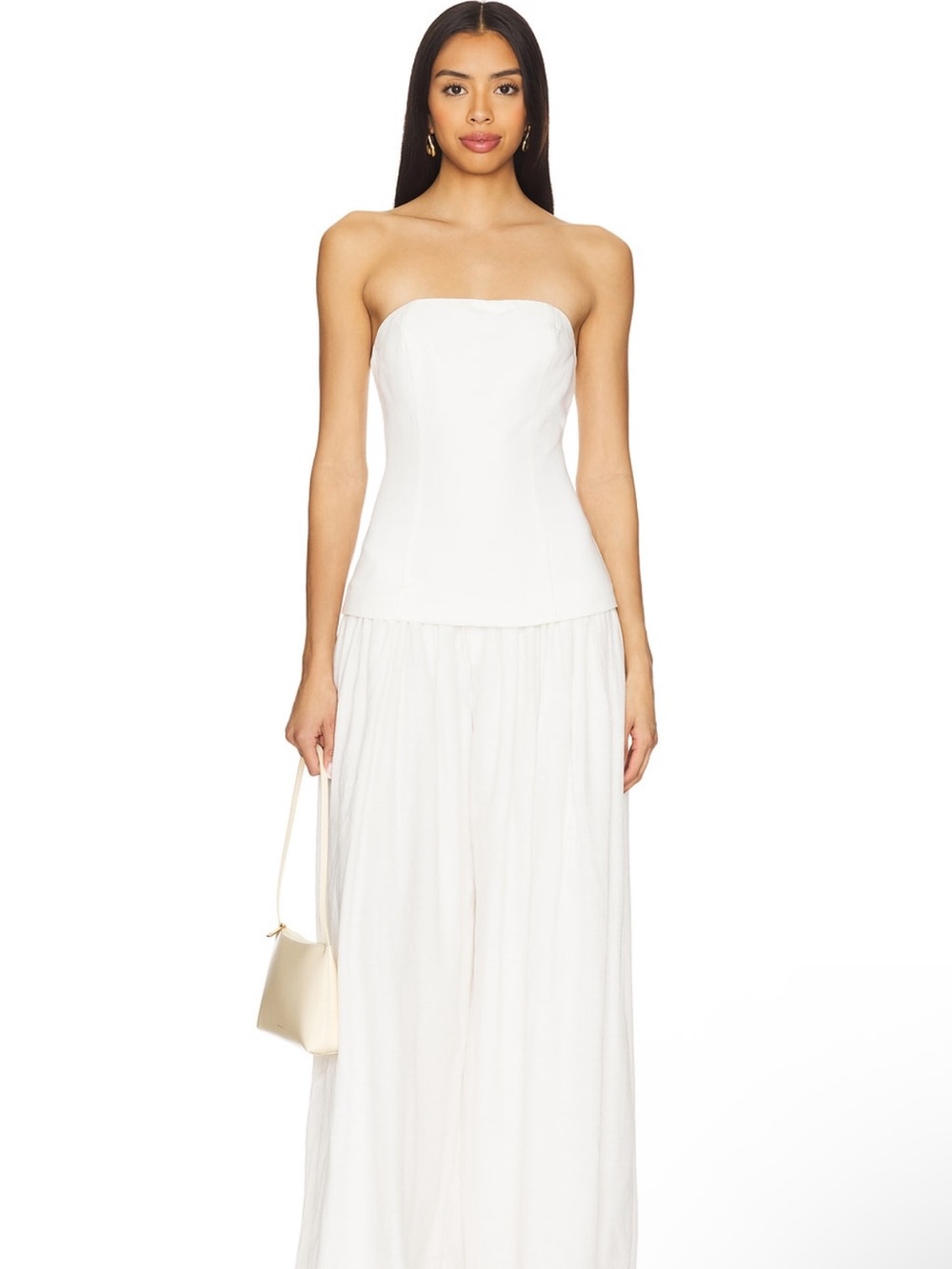 Line & Dot, Theo Jumpsuit in White - Size XS